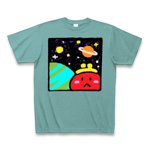 商品詳細 おサイフ 宇宙猫顔 Tシャツ Pure Color Print ミント デザインtシャツ通販clubt