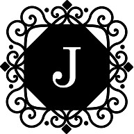 イニシャル「J」｜iPhone6/6s手帳型レザーケース｜ホワイト