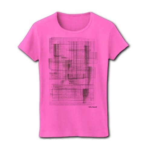 グラフィックTシャツ_EchoSound｜レディースTシャツ｜ピンク