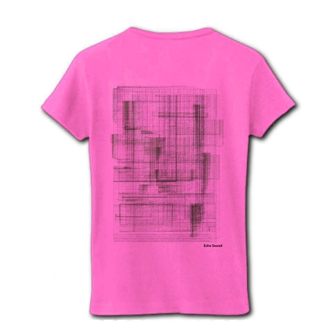 グラフィックTシャツ_EchoSound｜レディースTシャツ｜ピンク