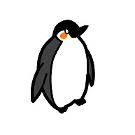 ペンギン！！！｜エプロン｜アイボリー