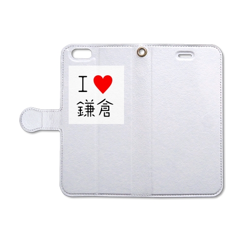 I love 鎌倉｜iPhone6/6s手帳型レザーケース｜ホワイト
