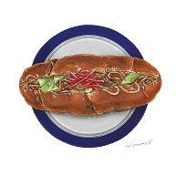 ご馳走イラストシリーズ 焼きそばパン デザインの全アイテム デザインtシャツ通販clubt