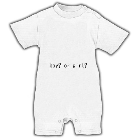 boy? or girl?｜ベイビーロンパース｜ホワイト