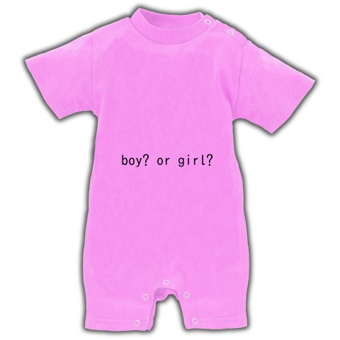 boy? or girl?｜ベイビーロンパース｜ピンク