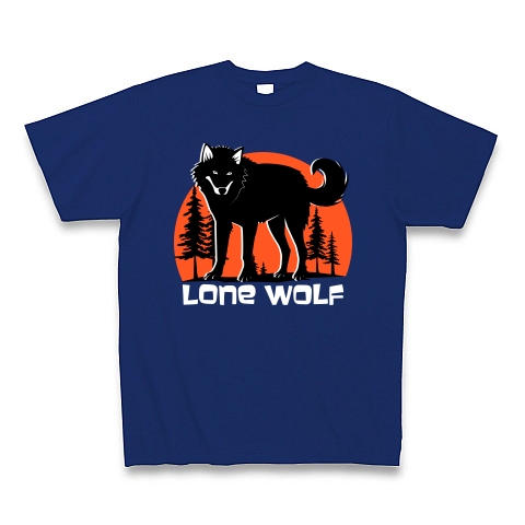 Lone Wolf (Design For Dark Colours)｜Tシャツ Pure Color Print｜ロイヤルブルー