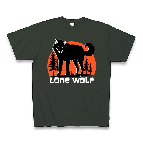 Lone Wolf (Design For Dark Colours)｜Tシャツ Pure Color Print｜フォレスト