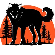 Lone Wolf (Design For Dark Colours)｜Tシャツ Pure Color Print｜オレンジ