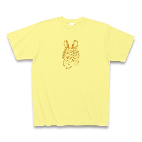 ウサギ｜Tシャツ｜ライトイエロー