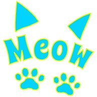 Meow (にゃお) ブルー＆イエロー